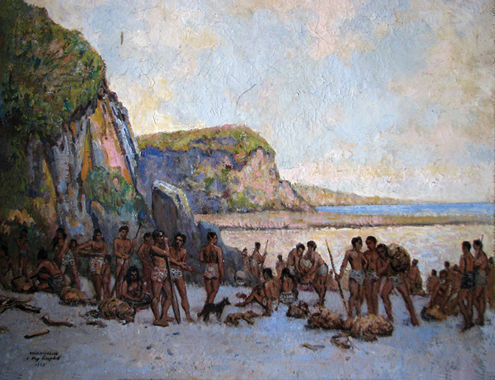 'The-Arrival-of-Turi'-by-Oriwa-Haddon-and-Charles-Hay-Campbell,-1933,-Aotea-Utanganui-Museum-of-South-Taranaki-Collection.jpg